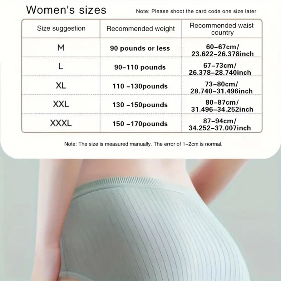 Factory Direct Print Customize Logo Breathable Plus Size High Waist Cotton Spandex Stripe Panties Under Wear Underwear Women's