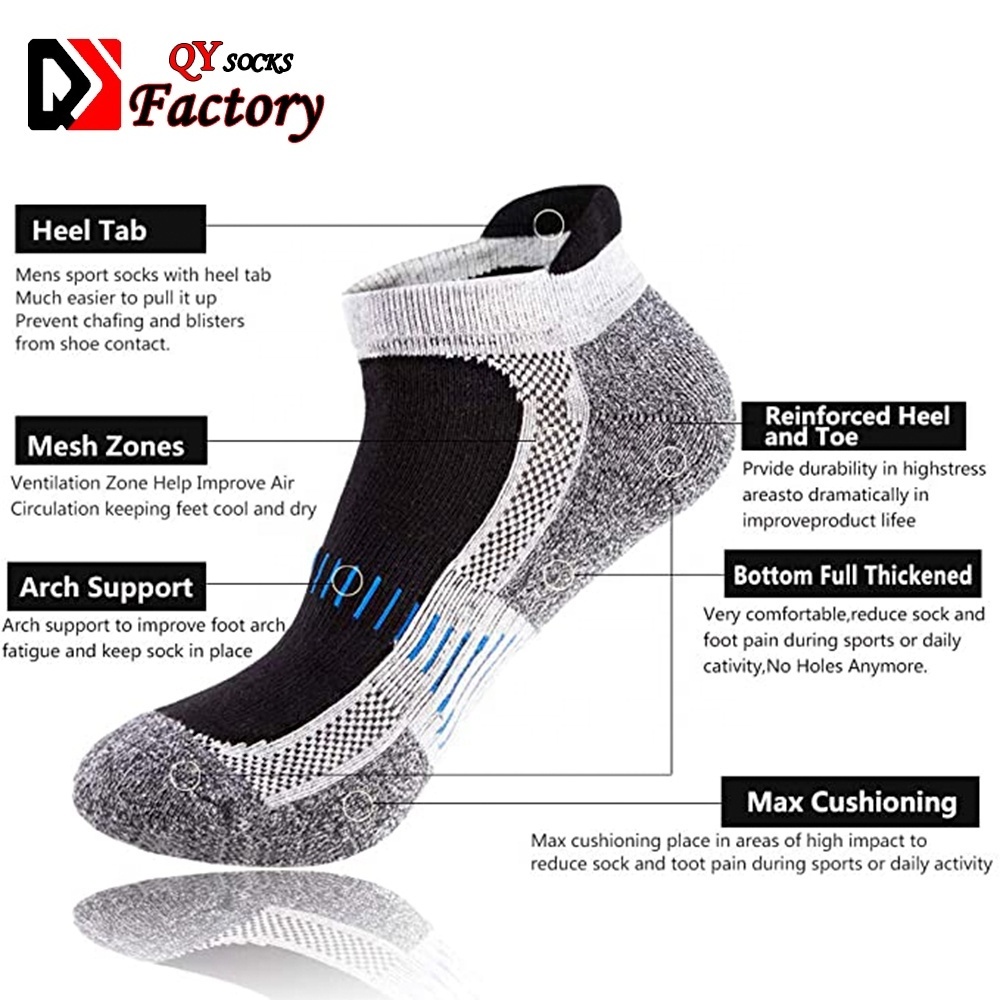 Custom Mens Sport Sock Low Cut Comfort Athletic No Show Running Ankle Socks