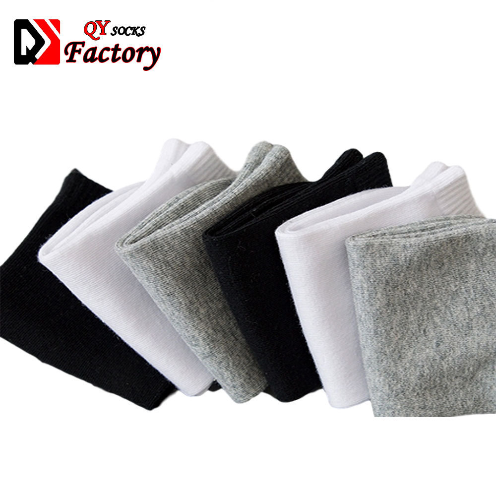 Wholesale bulk production disposable cheap low cut ankle socks black white gray mens business socks