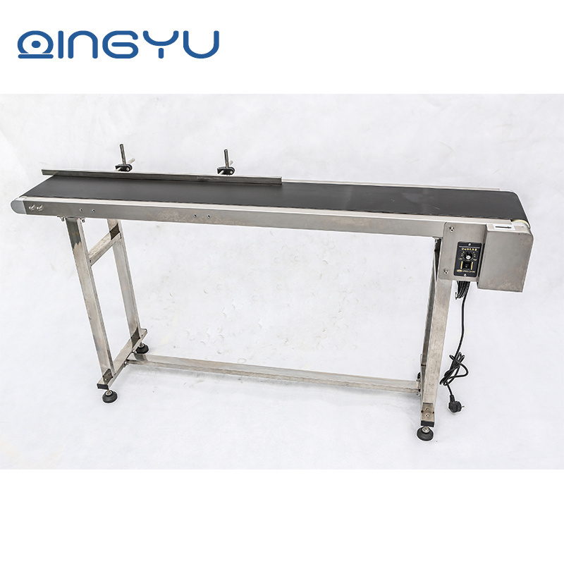 Stainless Steel Rubber Belt Conveyor/ adjustable speed conveyor belt