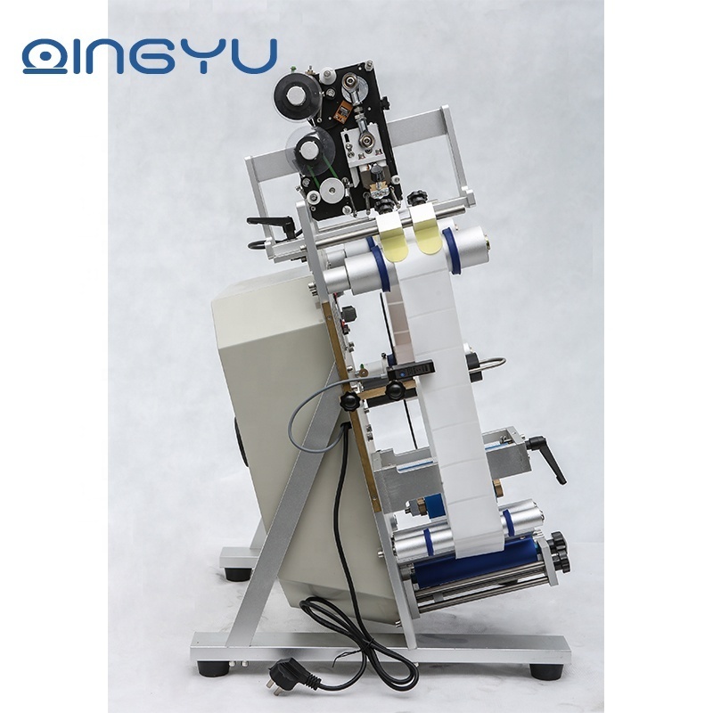 Semi automatic QY-130 Round Plastic water wine beer cans tube vial pet glass bottle labeling machine