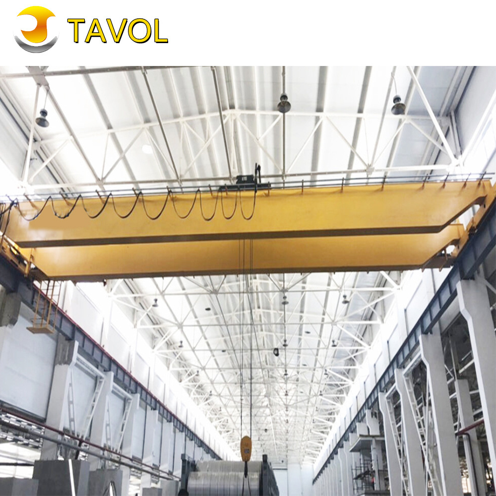 TAVOL Qd Type 20 Ton 40 Ton 60 Ton Heavy Duty Euro Design Double Beam Overhead Crane for Heavy Industry Workshop