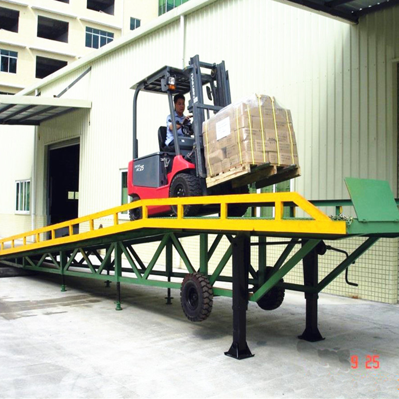 CE Certificate 4 ton -15 ton Mobile  Hydraulic Load Dock Forklift Yard Container Ramp for Sale