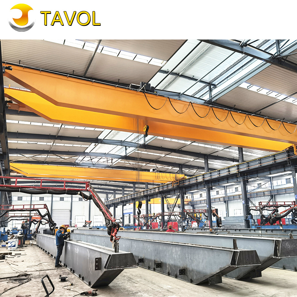 TAVOL Qd Type 20 Ton 40 Ton 60 Ton Heavy Duty Euro Design Double Beam Overhead Crane for Heavy Industry Workshop