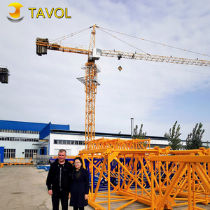 Chinese Tower Crane Manufacturer Tavol Construction Tower Crane with Jib Length of 50 Meters 6 Tons Qtz63