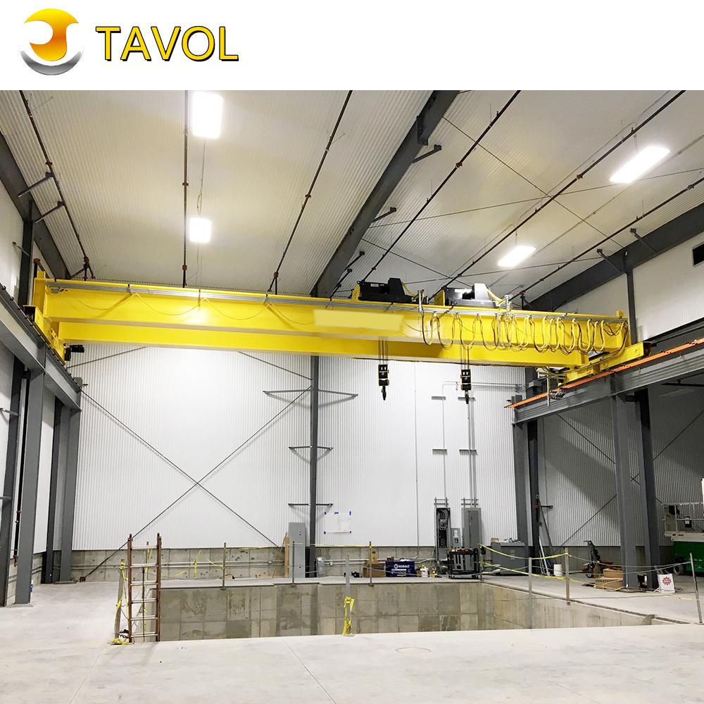 TAVOL Qd Type 20 Ton 40 Ton 60 Ton Heavy Duty Euro Design Double Beam Overhead Crane for Heavy Industry Workshop