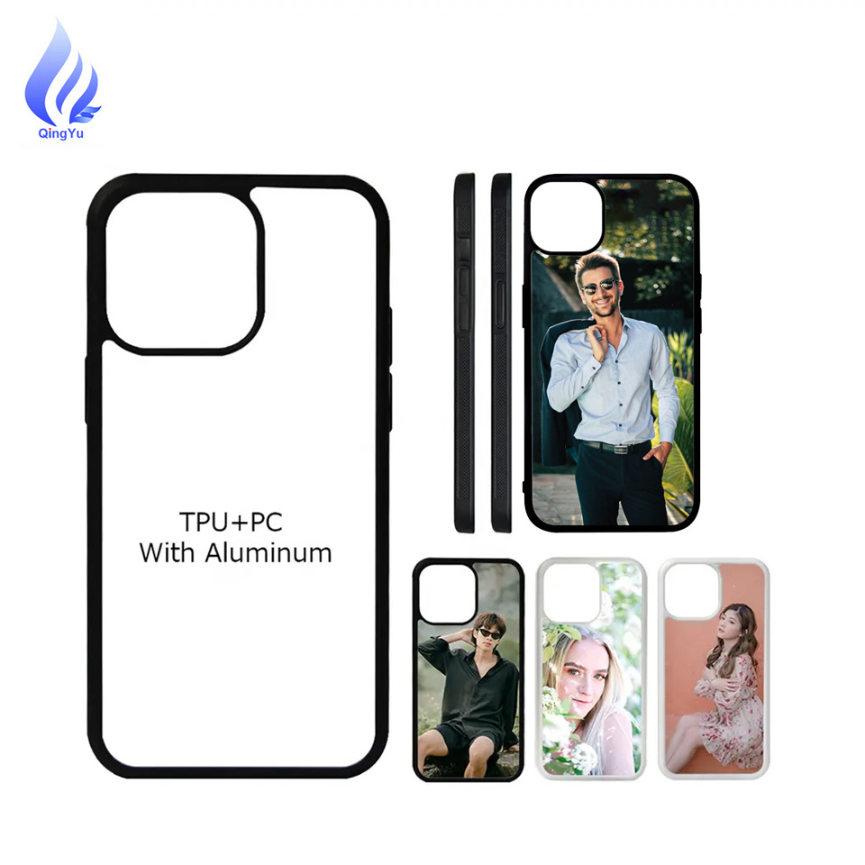 NEW for iphone 15 Sublimation Cell Phone Case 2D TPU+PC Sublimation Blanks Phone Case For Iphone 15 Pro Max Mobile Phone Cover