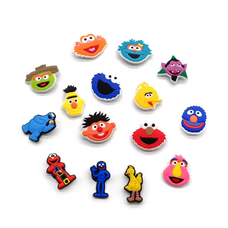 2024 cartoon Letters Fruits designs pvc croc charms custom crocs charms for Shoe decoration