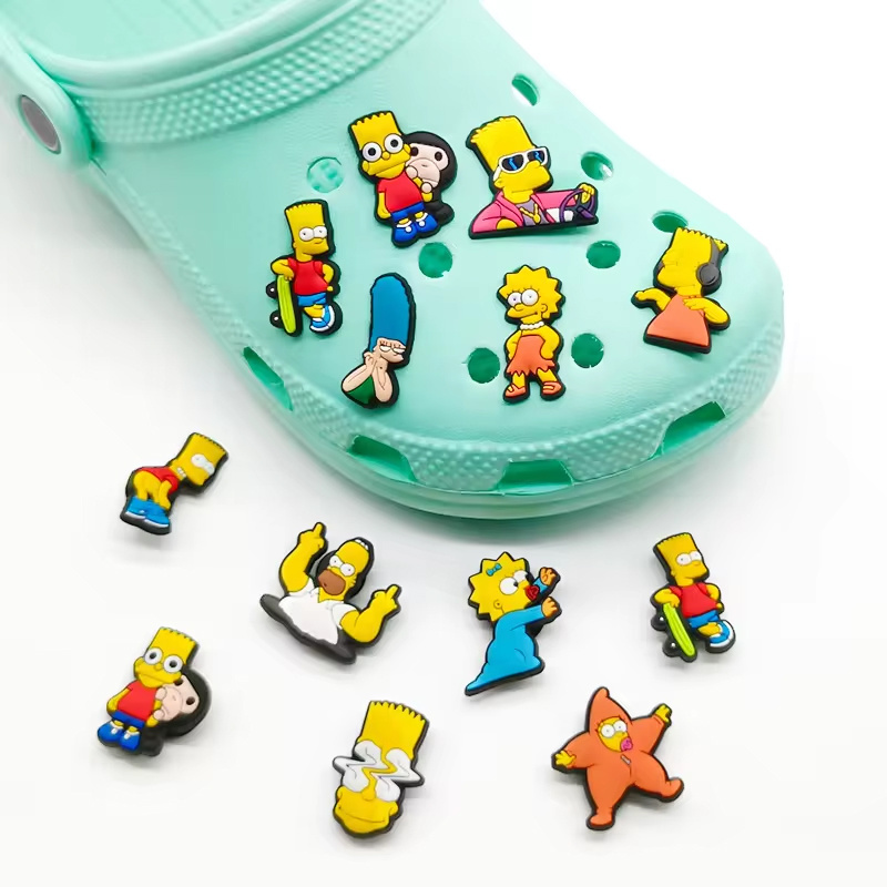 2024 cartoon Letters Fruits designs pvc croc charms custom crocs charms for Shoe decoration