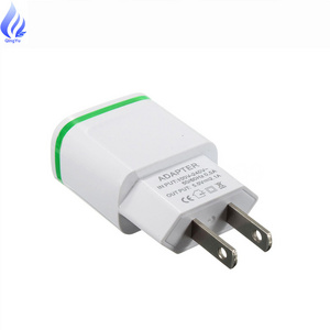 5V 2.1A USB Phone Charger adapter US EU Charger Phone Fast Travel Adapter with LED lights 2 ports Charger Custom Logo