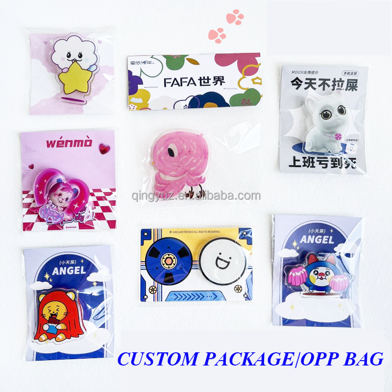 Custom Your LOGO Mobile Phone Holder With Cute Design Acrylic Sublimation Phone Grip Custom Phone Grip Poppings Socket