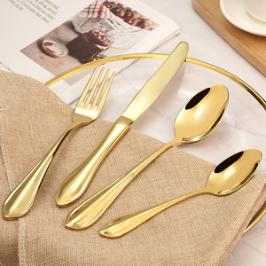 Wholesale High Quality Stainless Steel Cutlery Fork Spoon Knife Luxury Silverware Flatware For Wedding Restaurant Hotel