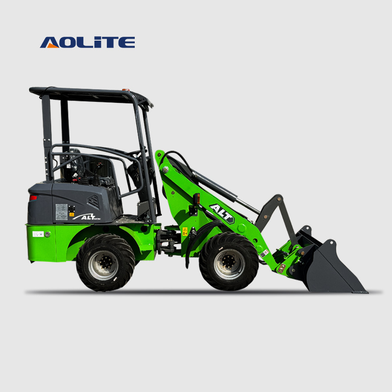 AOLITE E606 600kg 650kg 100% electric mini wheel loader Chinese ALT small all terrain lithium battery compact front end loader