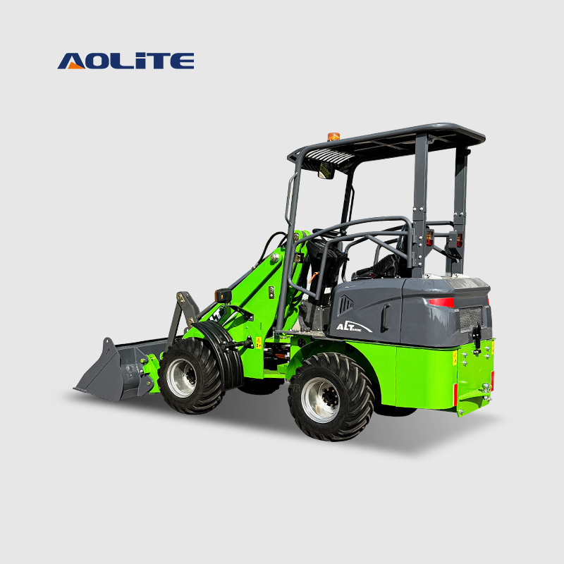 AOLITE E606 600kg 650kg 100% electric mini wheel loader Chinese ALT small all terrain lithium battery compact front end loader