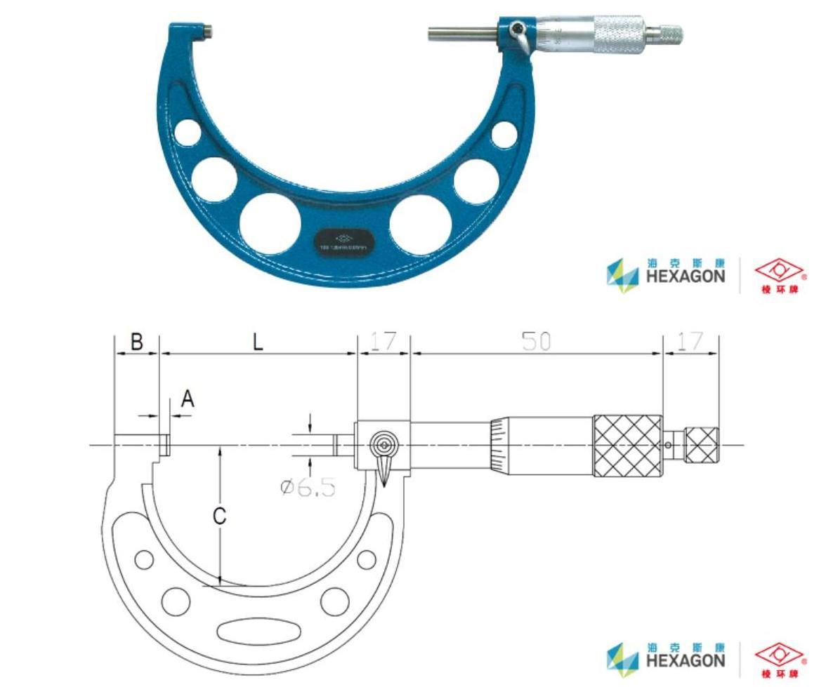 Outside Blade Micrometer 025Mm Digital 3 Point Bench Cavity Meter Borematic Outside Micrometer