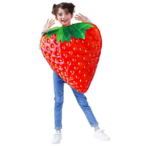 Funmular Girls Halloween Costume Children Strawberry Costume Fruit Costume for Stage Performance