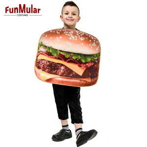 Funmular Burger Costume for Kids  Hamburg Outfit for  Halloween Cosplay Stage Performance Costume