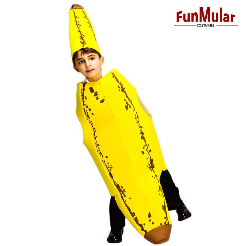 Funmular Funny Creations Realistic Banana Costume for Adult Kids Halloween Costume Theater Plays