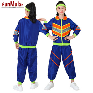 Funmular 80s 90s Disco Costume for Kids Dance Costume Hip Hop Jazz Street pop Dancing Outfits