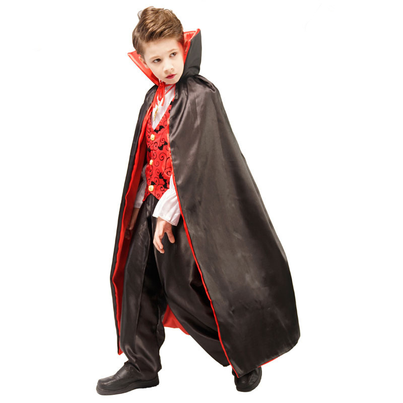 Halloween Children's Vampire Costume for Boys Cosplay Cloak Good Quality Party Performance Cape