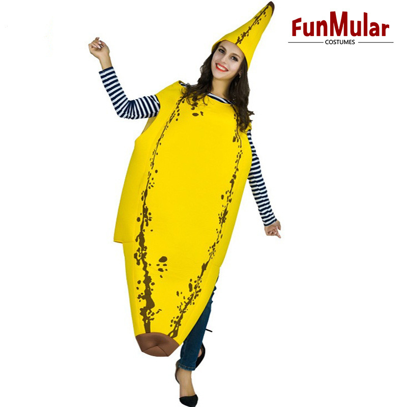 Funmular Funny Creations Realistic Banana Costume for Adult Kids Halloween Costume Theater Plays