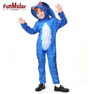 Funmular Halloween Sonic Costume Party Costume Cosplay for Kids Role-play Jumpsuit