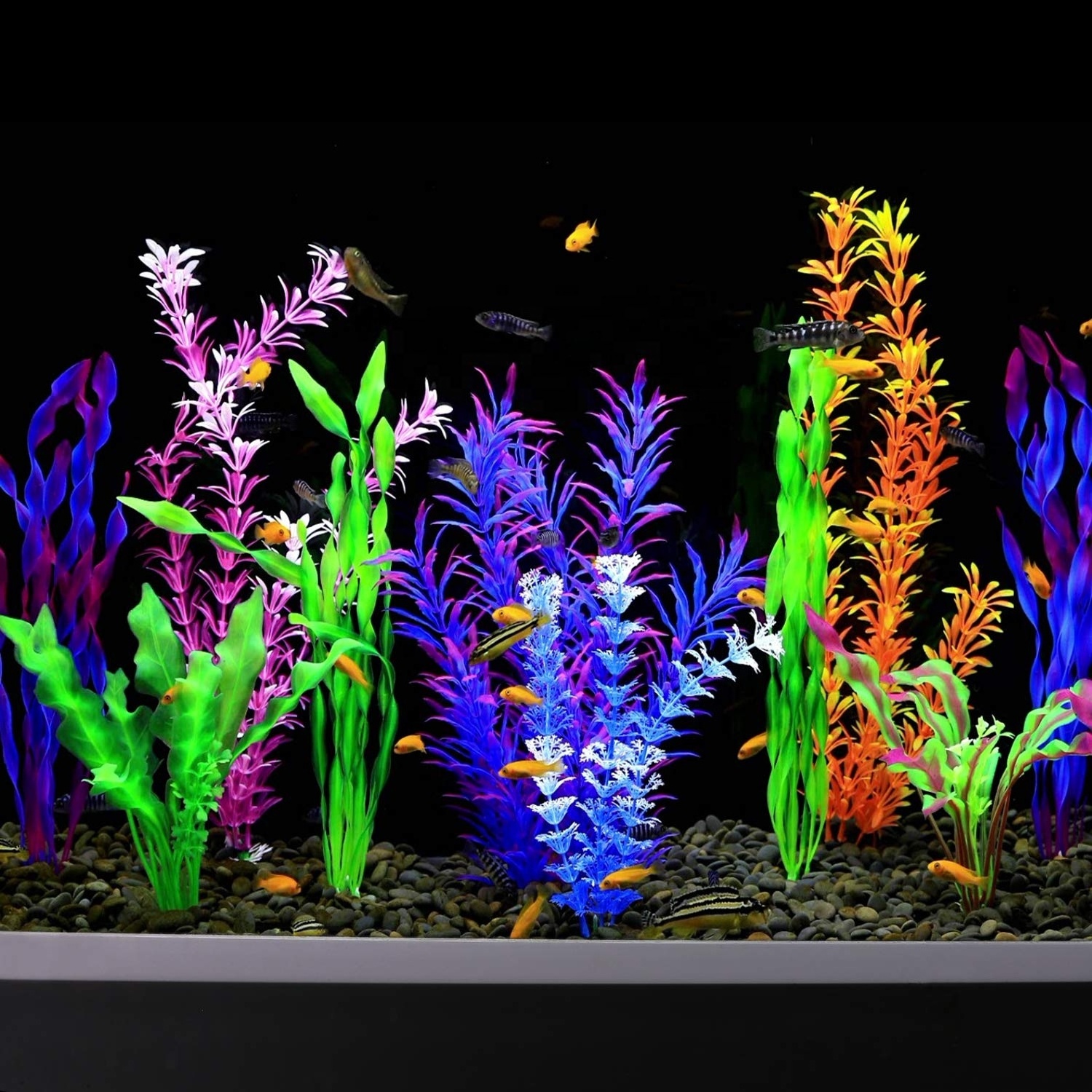 Aquarium Fish Tank Decoration Grass Ornaments Artificial Plastic Plant For Aquarium Tank