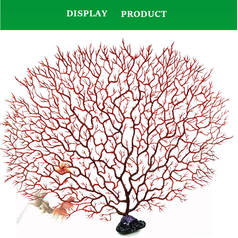 Plastic soft coral for Aquarium Underwater Fish Tank Garden Landscape DecorationFish tank decorated with coral seaweed