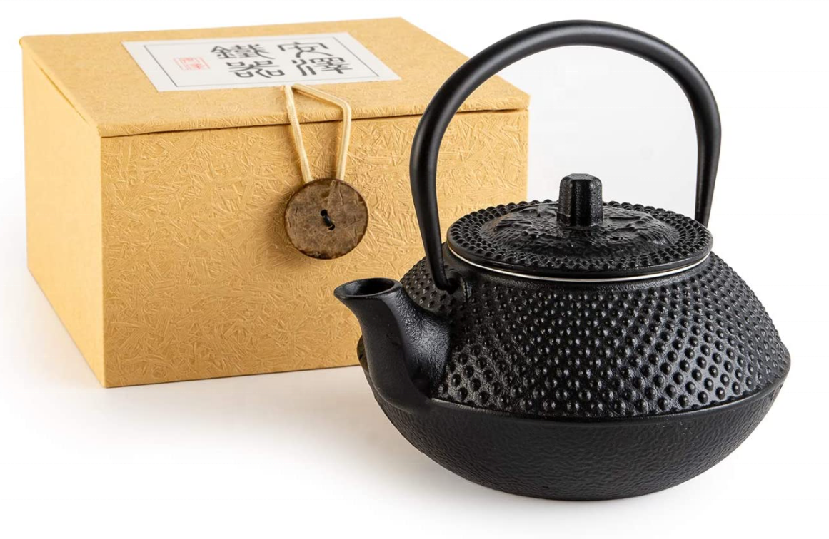 300ml Cast Iron Teapot with Stainless Steel Filter/HOBNAIL CAST IRON kettle Jug theiere fonte