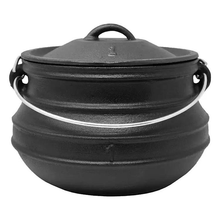 Wholesale Cast Iron Kettle Cauldron Flat Potjie pot 2 gallon