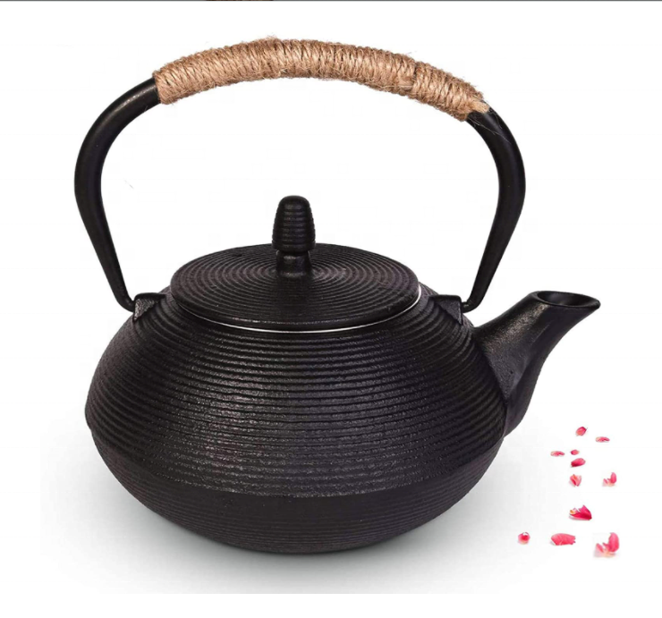 TeaPot Gift Cast Iron Teapot Tetsubin Japanese Tea Kettle Black 800ml