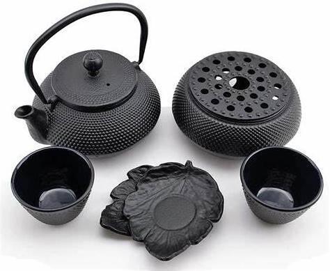 wholesale teapot cast iron tea pot kettle cup trivet set