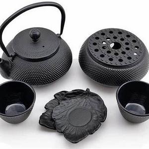 wholesale teapot cast iron tea pot kettle cup trivet set