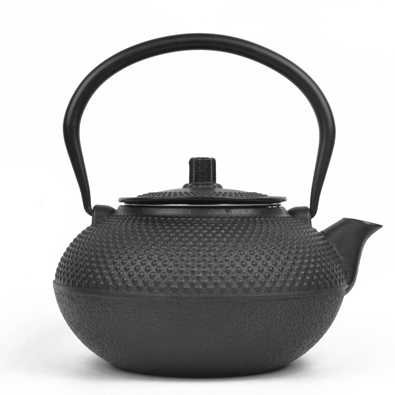 Wholesale Large Teapot Kettle Solid Metal Cast Iron Hobnail TeaPot with SS Filter 1400ml