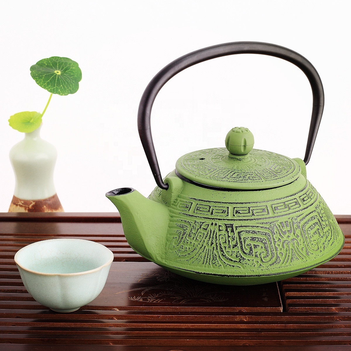 Wholesale 800ml Japanese antique vintage cast iron teapot enamel kettle tea set