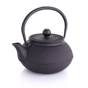 Hotel Cafe Restaurant Home Teapot Classic Chinese Antique Black Tea Pot Cast Iron Enamel Metal Kettle with SS Basket for Sale