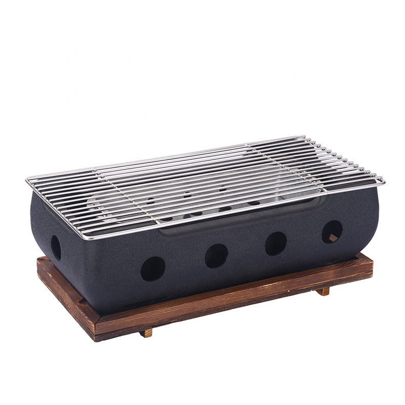 Japanese Style BBQ Grill Portable Barbecue Stove Aluminium Alloy Charcoal Stove Japanese Tabletop Barbecue Tools