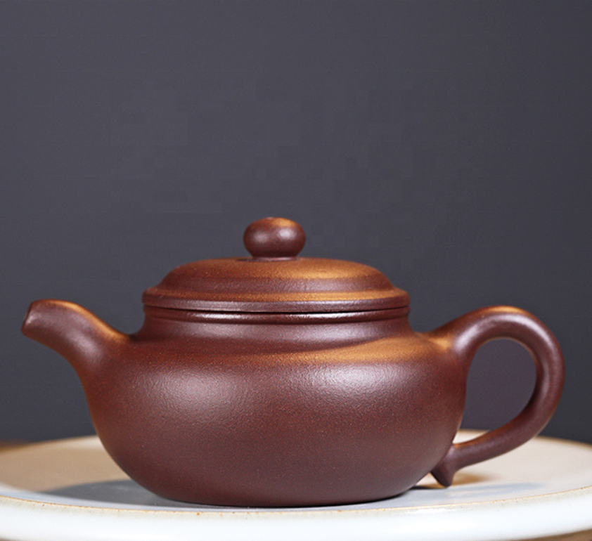 Chinese Yixing Zisha Clay Handmade Fanggu Pot Purple Mud Kungfu Kettle Pottery Filter for Loose Tea