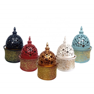 Luxury Calligraphy Style Color Resin Incense Burner Home Office Decor Arabia Incense Bakhoor Burner Charcoal Mabkhara Burners