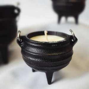 Heavy Duty Metal Cast iron Candle Cauldron Vessel Holder Wax Warmer Melt Oil Burner