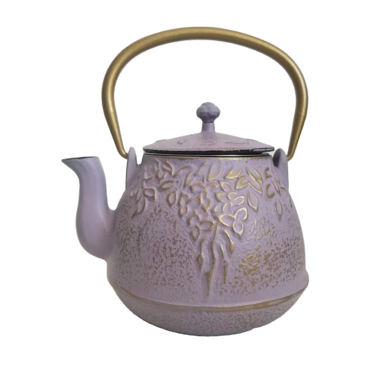 Handmade Color Cast Iron Tea Pot with SS Strainer Tea Kettle Metal Enamel Glazed 900ml 1200ml