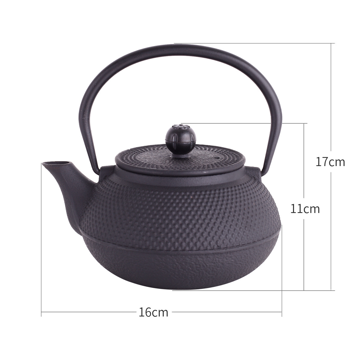 Hotel Cafe Restaurant Home Teapot Classic Chinese Antique Black Tea Pot Cast Iron Enamel Metal Kettle with SS Basket for Sale