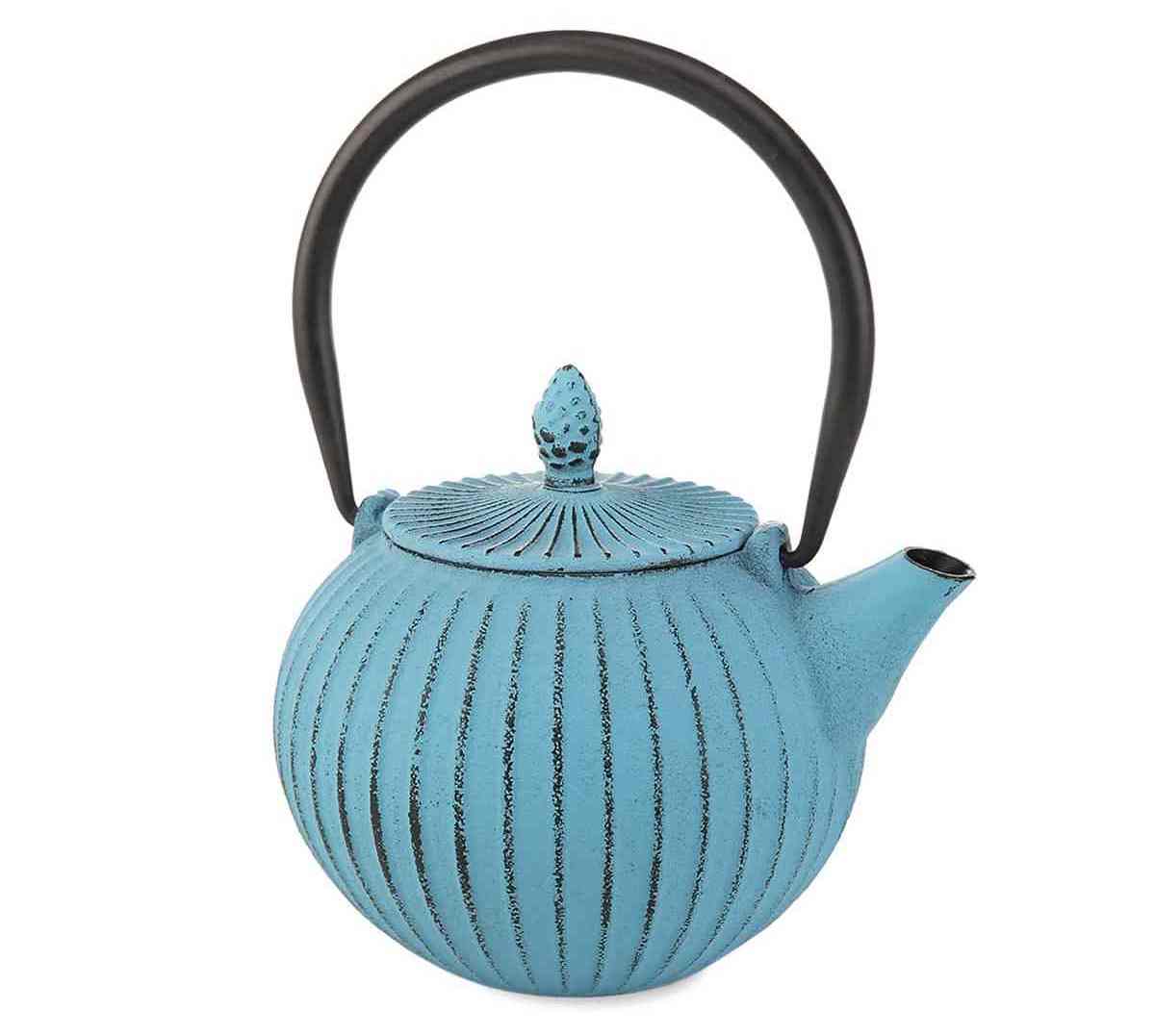 OEM Wholesale Tea Set Gift Durable Cast Iron Teapot Cup Set glazed interior with SS infuser