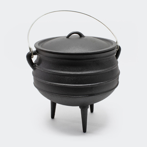 Traditional South African Botswana Potjie Pot Cast iron 3 legs Camping Outdoor Cooking Cauldron Stew Pot