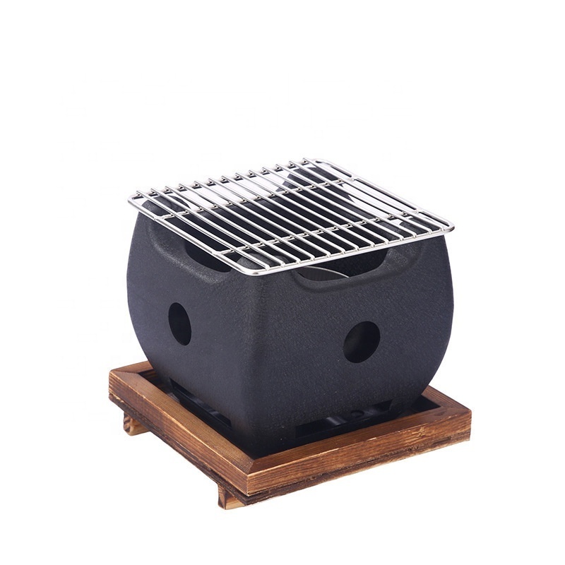 Japanese Style BBQ Grill Portable Barbecue Stove Aluminium Alloy Charcoal Stove Japanese Tabletop Barbecue Tools