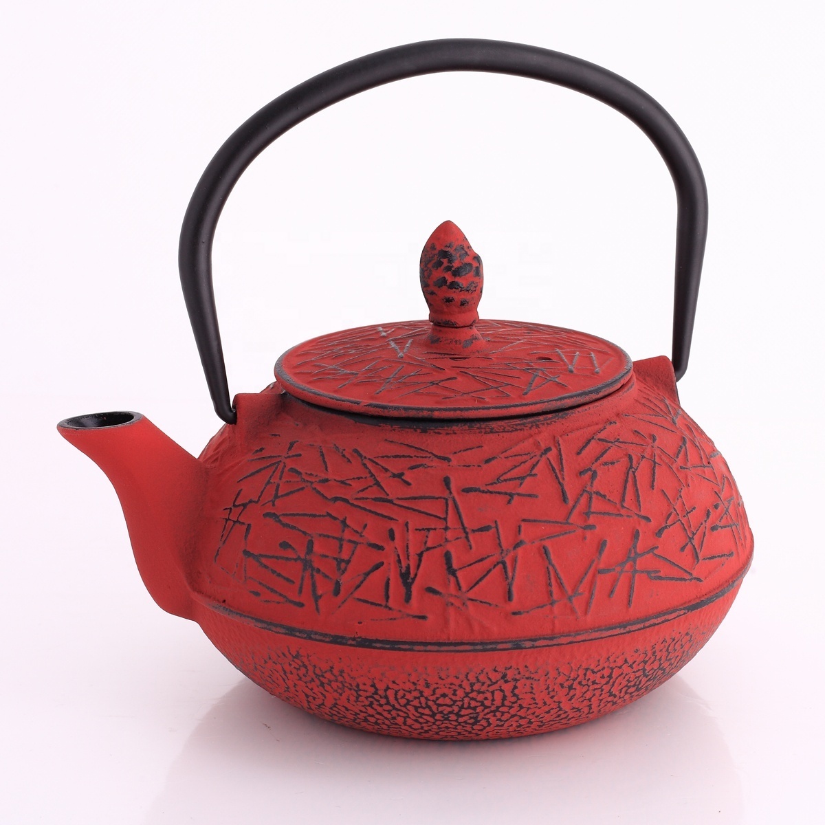 High Quality Red Cast Iron Tea pot Tool Japanese Tea Kettle Tetsubin with Infuser