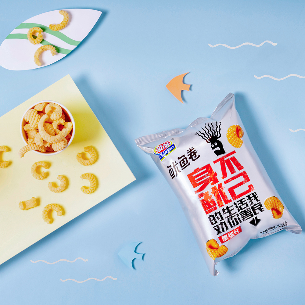 Fried Puffed 80g Dried Fish Squid Seafood Snacks