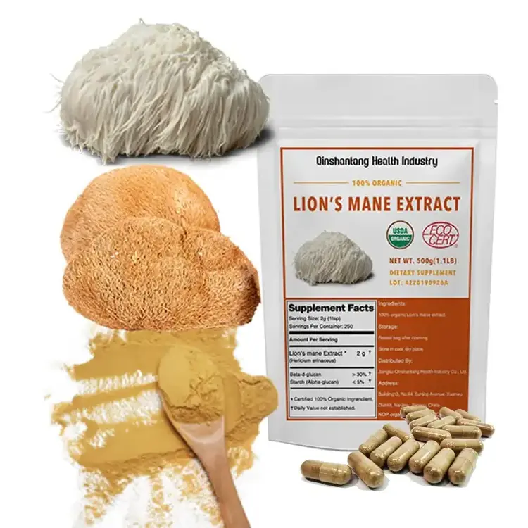 Lions Mane Branded Capsule Lion's Mane Mushroom Capsules Ginkgo Biloba Shilajit Aswagnda Sea Moss Lions Mane Mushroom Capsules