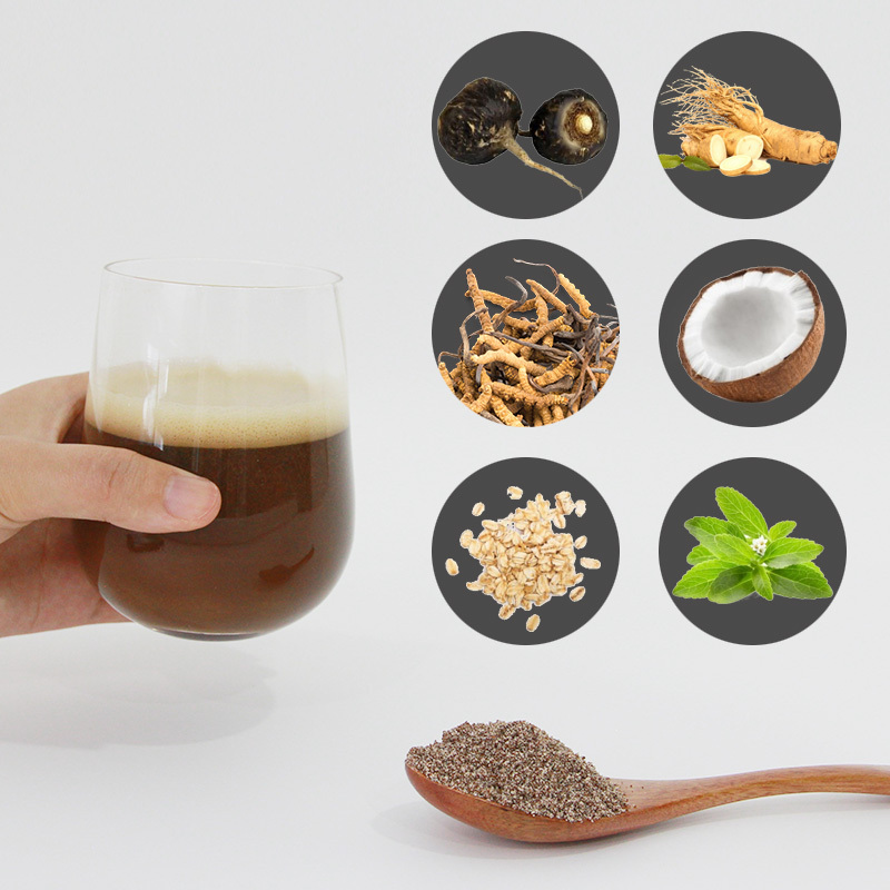 QST-026 Mushroom Latte Instant Coffee Organic Cordyceps Militaris Extract Manufacturer Wholesale Price Coffee latte