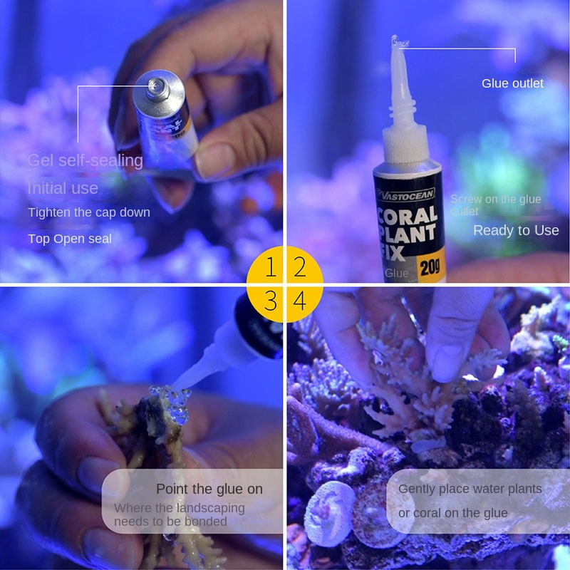 Special fast bonding coral bone glue for aquarium fish tank landscaping